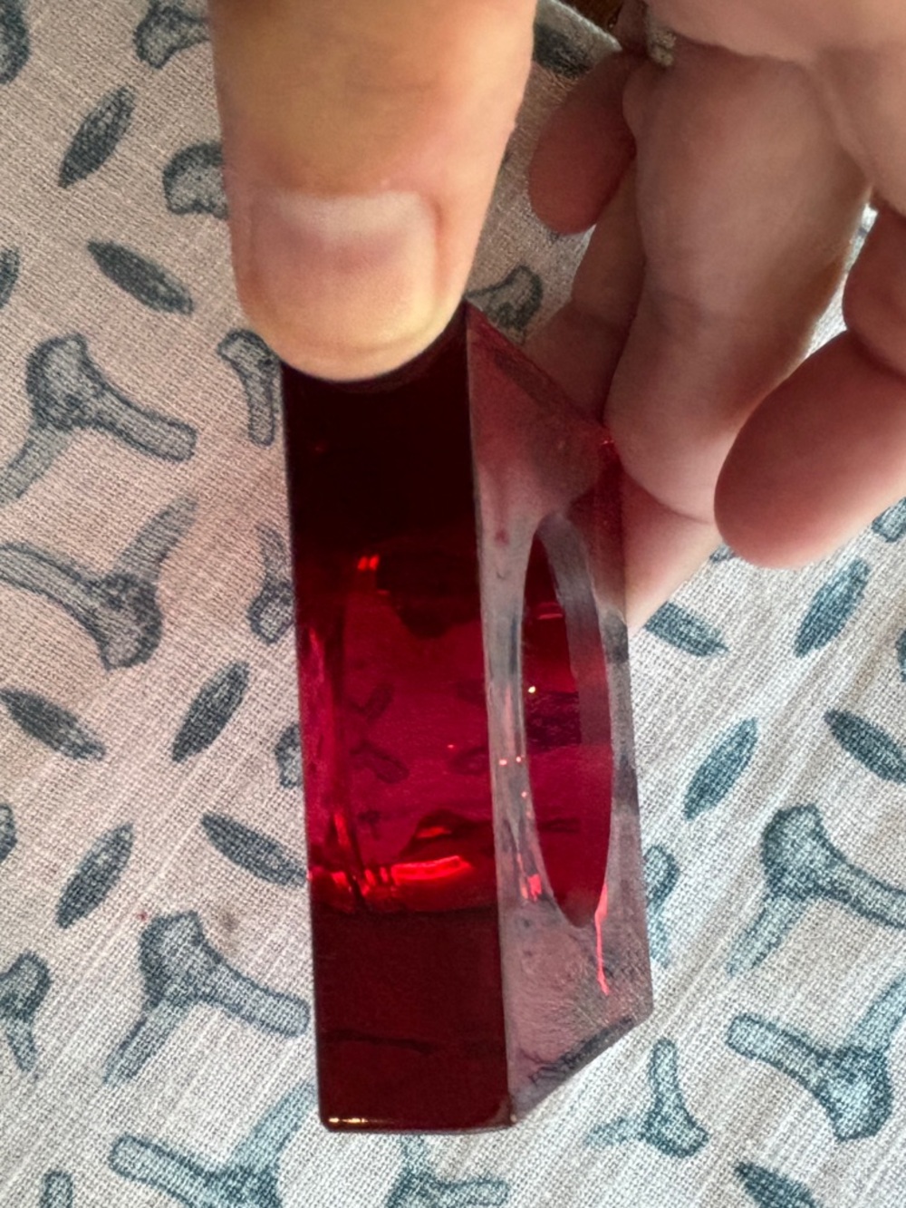 Caspian Acrylic Cranberry Napkin Rings - Set